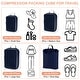 preview thumbnail 8 of 9, 5Set Compression Packing Cube for Travel Waterproof Luggage Organizer Navy Blue