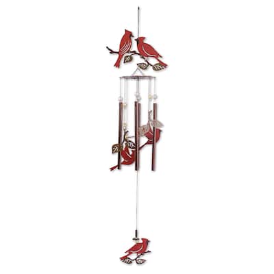 Cardinals Nesting Wind Chime, 36"