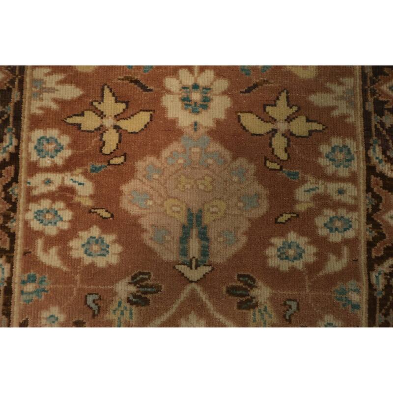 Hand Knotted Oriental 100% Wool Carpet Traditional All-Over Brown Ziegler Area Rug - 3' 10'' X 2' 1''