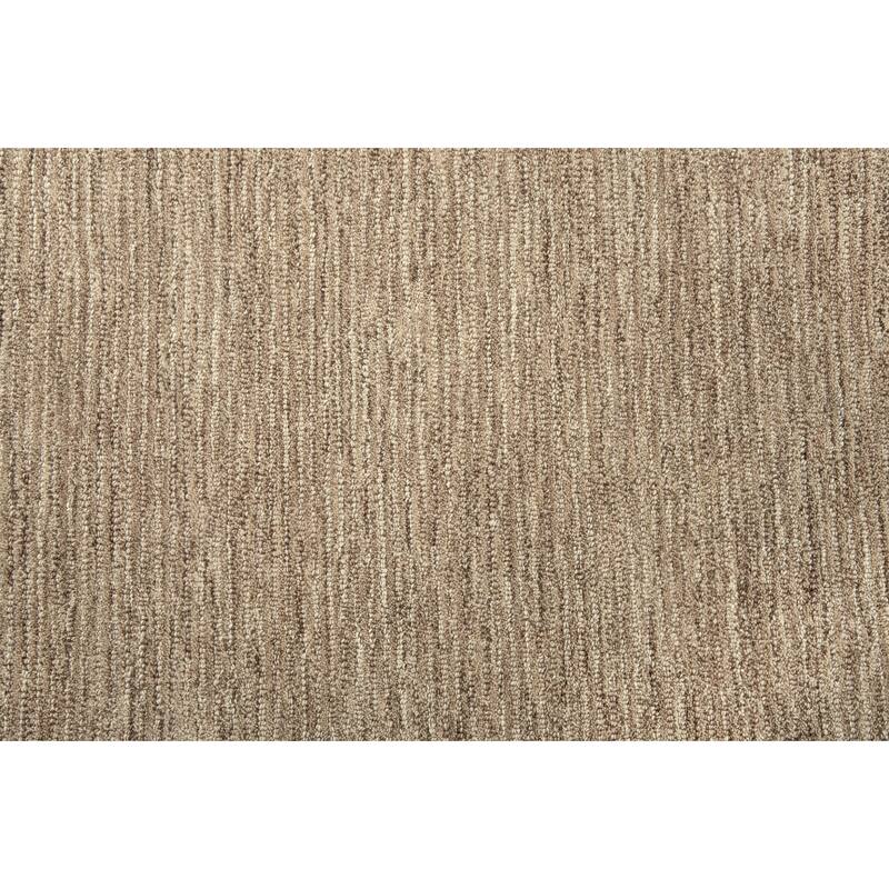 Alora Decor Emerson Neutral Beige and Brown Solid Hand-tufted Wool Rug