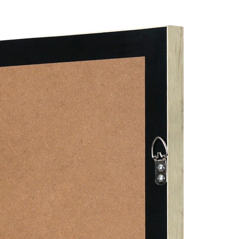 Handmade Framed Natural Straw and Linen Wall Art Decor - 23.5" x 23.5" - 23.5" x 23.5" - 23.5" x 23.5"