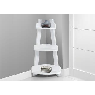 White Corner Etagere 34nch Bathroom Accent - Bed Bath & Beyond - 30584844