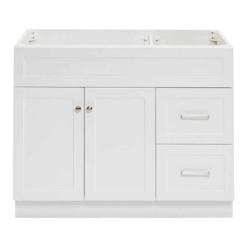 Ariel F042S-L-BC Hamlet 42" Single Free Standing Vanity Cabinet Only - White - Painted