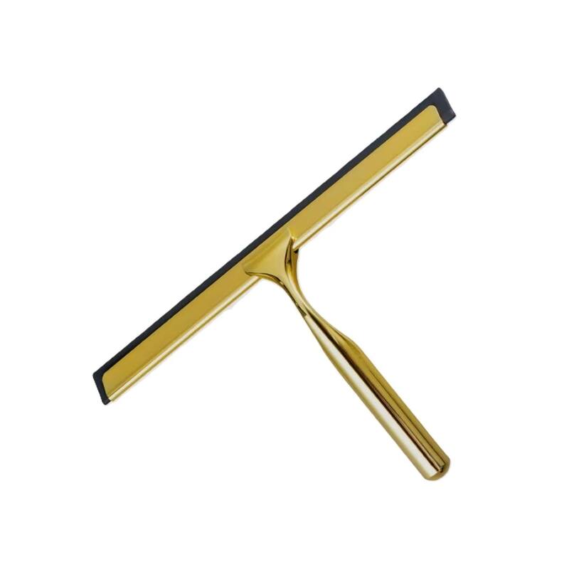 Gold Stainless Steel Window Bathroom Cleaning Squeegee - 10"