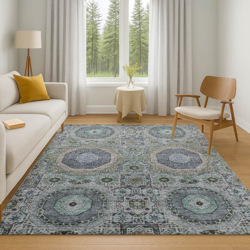 Premium Washable Super Soft Vintage Traditional Mayfield Rug