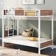 preview thumbnail 19 of 25, Twin-Over-Futon Metal Bunk Bed with Guardrails and Ladder - Versatile 3-in-1 Design, Sturdy Frame, Safety Features White