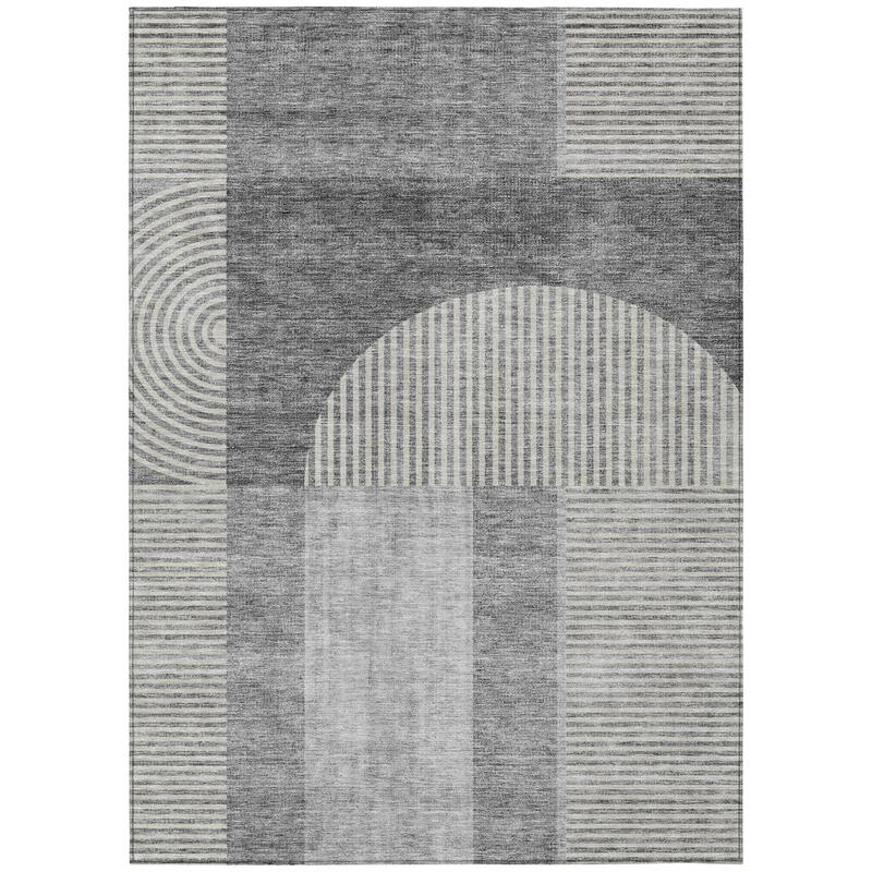 HomeRoots Geometric Transitional Rectangle Outdoor Rug