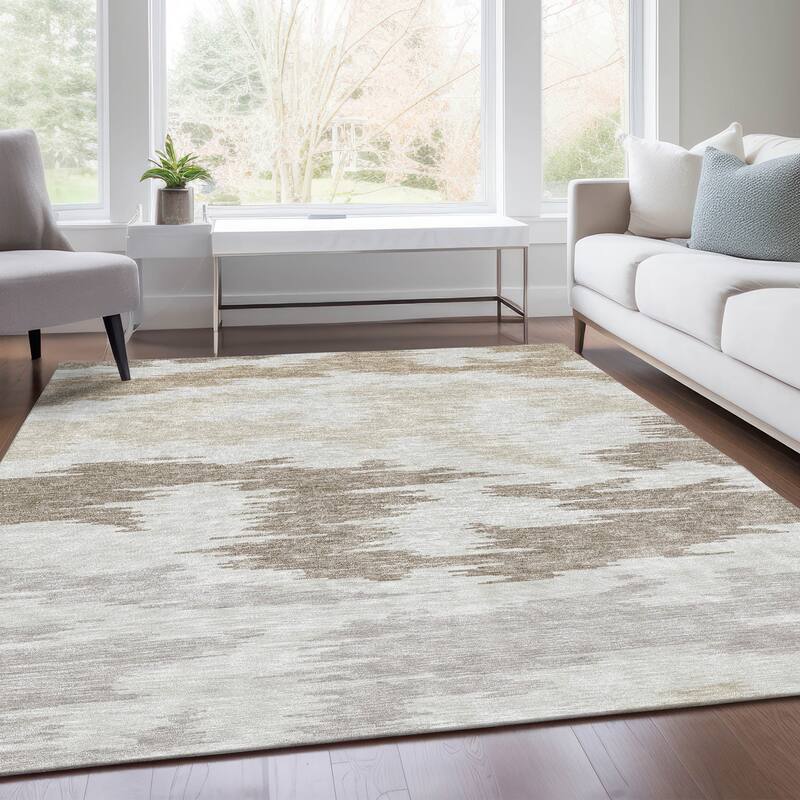 Machine Washable Indoor/ Outdoor Chantille Modern Boho Rug