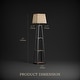 preview thumbnail 21 of 21, WAMPAT Exclusive Design Floor Lamp with 3-Level Shelves and Lampshade