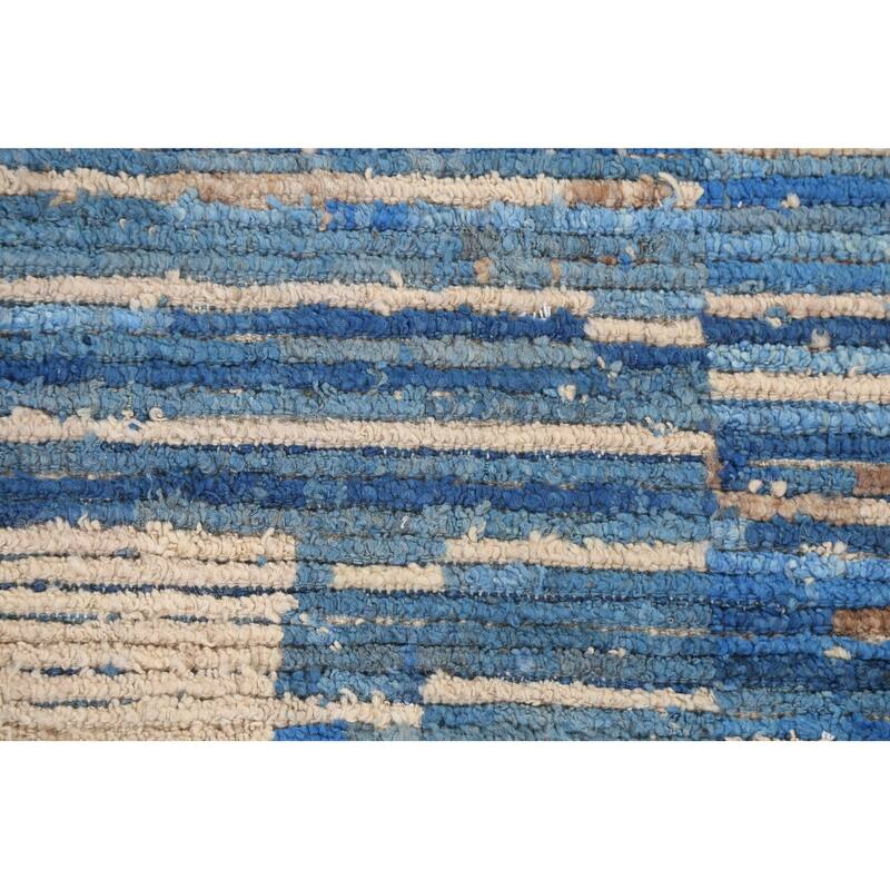 Blue Contemporary Gabbeh Kashkoli Oriental Area Rug Wool Hand-knotted - 2'9" x 4'0"