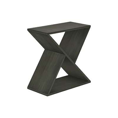 Contemporary Accent Table, Narrow Side/End Table for Living Room, Small Nightstand for Bedroom, 24" L x 11.75" W x 24.25" H