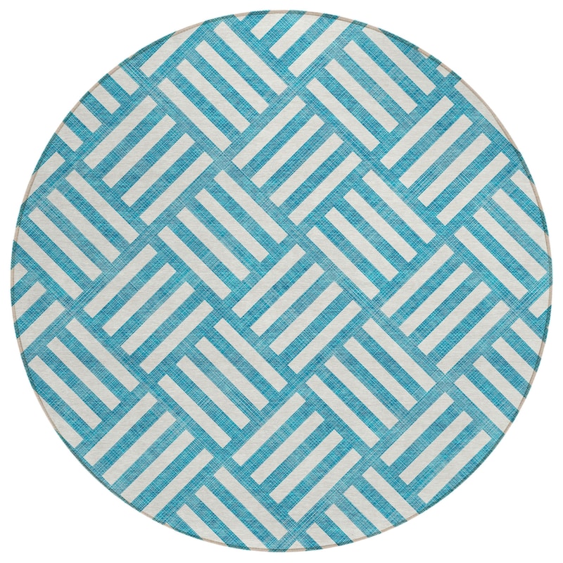 HomeRoots Geometric Transitional Rectangle Outdoor Rug