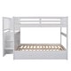 preview thumbnail 12 of 15, Full Over Full Stairway Bunk Bed, Wood Detachable Bunkbed Bedframe