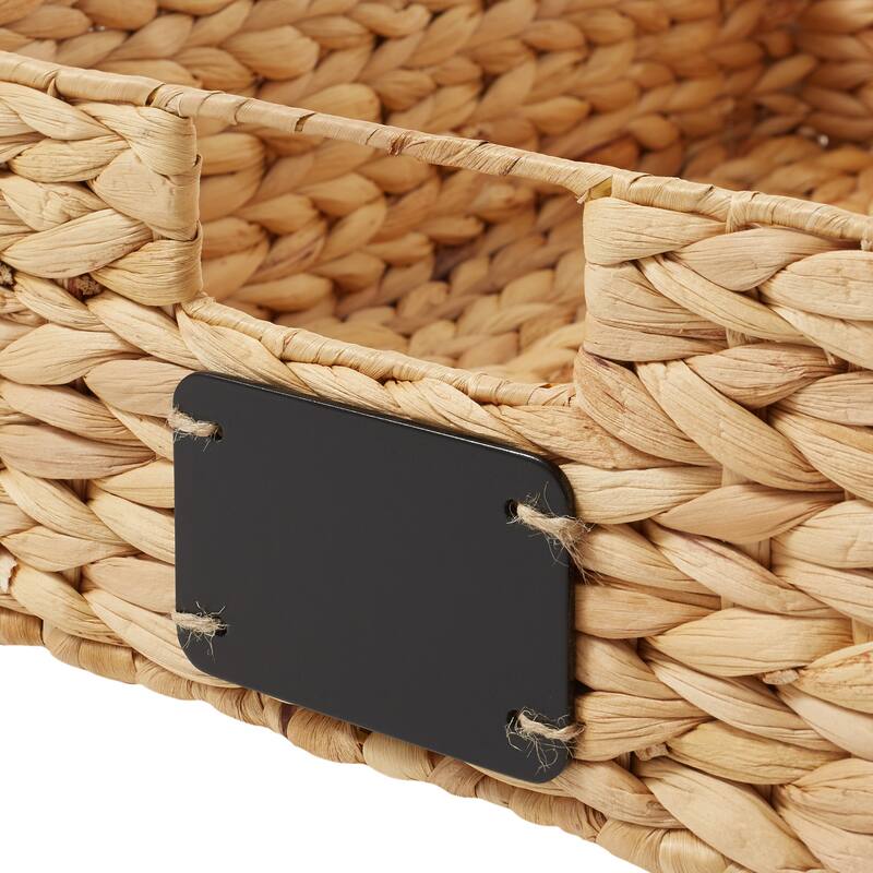 Water Hyacinth Pantry Storage Basket Organizer Bins