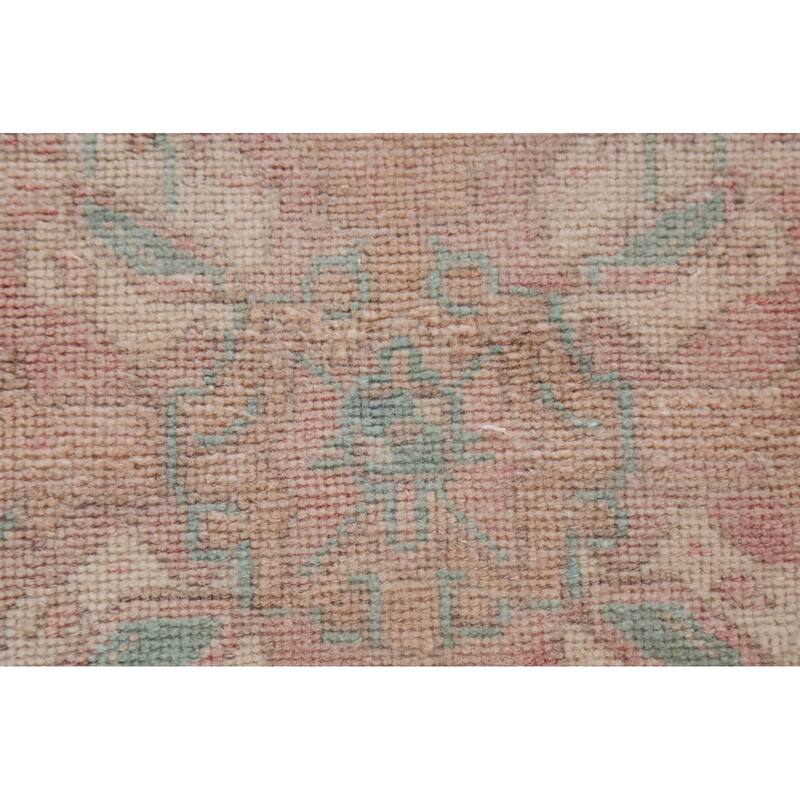 Antique Look Vegetable Dye Oushak Turkish Wool Rug Hand-knotted Carpet - 1'8" x 3'4"
