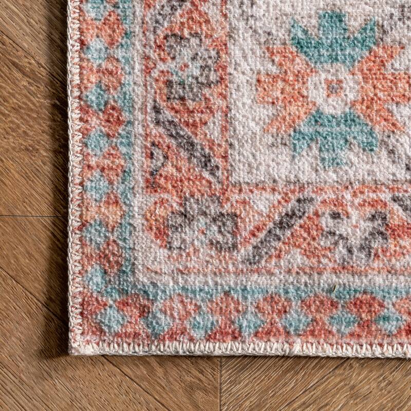 Nuloom Alicia SpinClean Machine Washable Medallion Area Rug