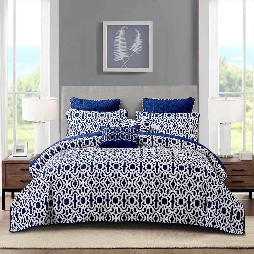 Serenta Montgomery Printed Microfiber 7-piece Quilt Set