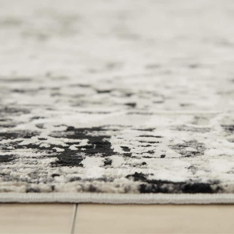 Alora Decor Graystone Contemporary Natural Polyester Area Rug