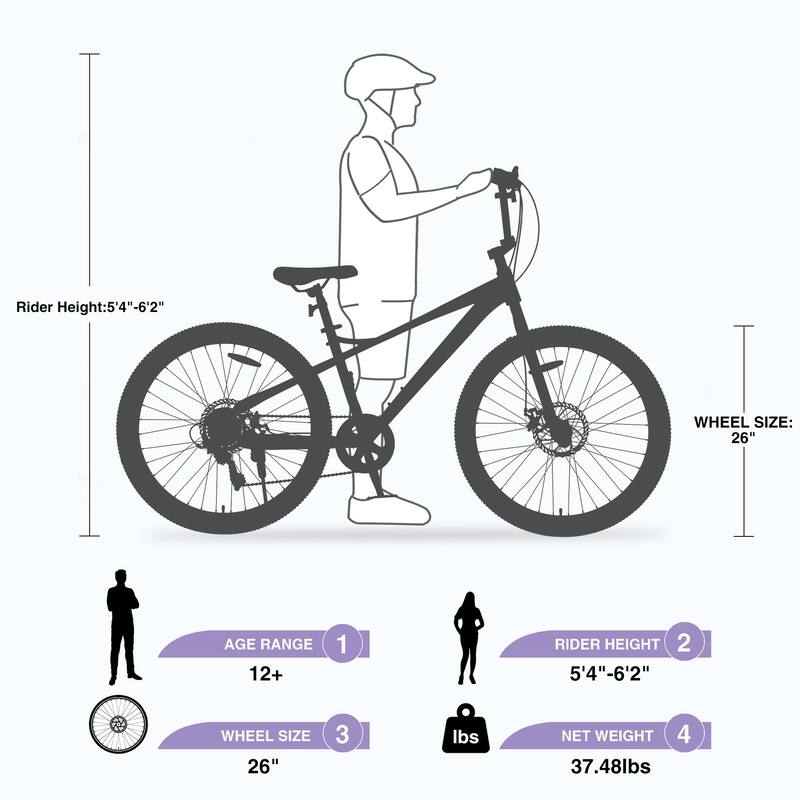 Freestyle Kids' Bike - Double Disc Brakes, Unisex Children - 26