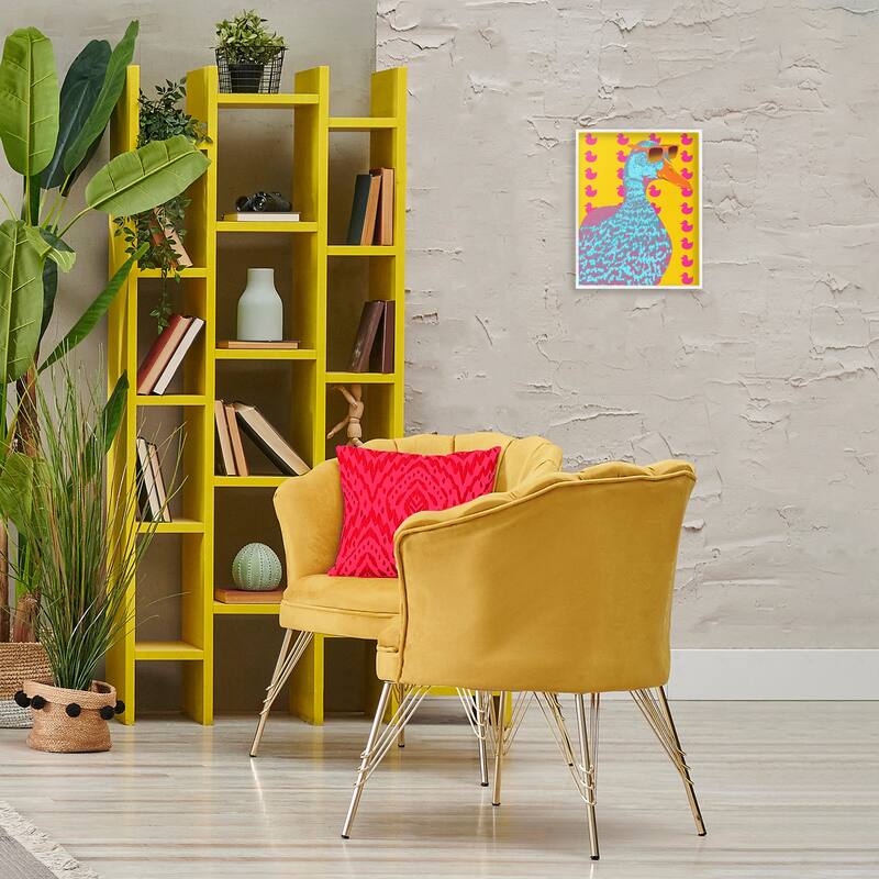Stupell Quirky Vibrant Goose Framed Giclee Art Design By Marcus Prime