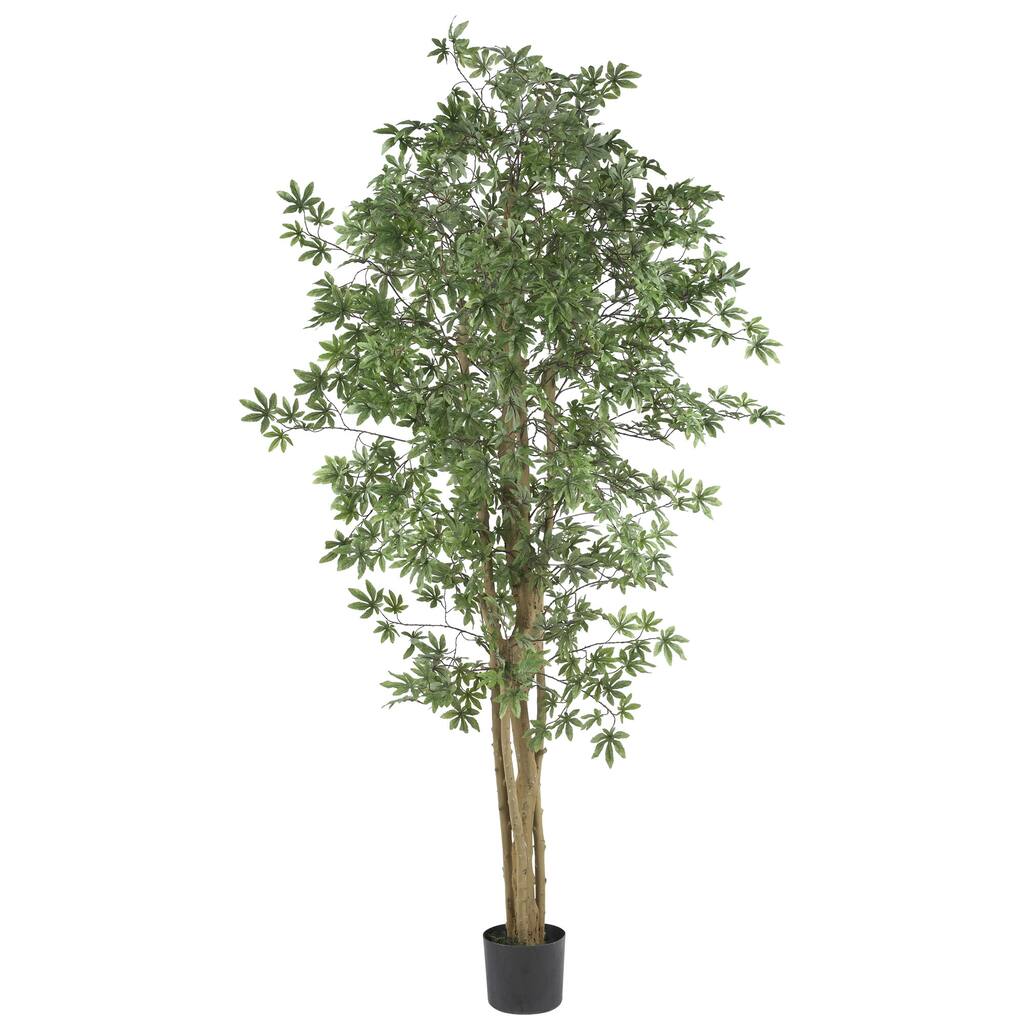 6' Artificial Japanese Maple Silk Tree with Black Pot