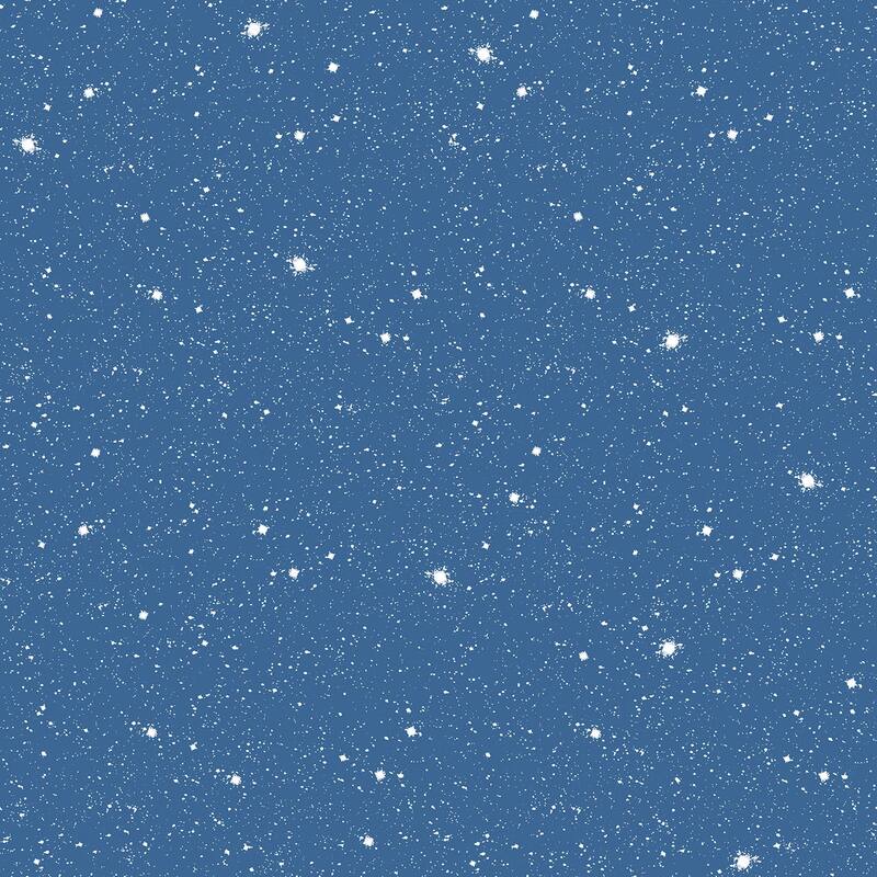 Galerie Wallcoverings Tiny Tots 2 Space Galaxy Non-woven Glittery Wallpaper Roll - 33 feet x 21 inches - Cobalt Blue/Glitter