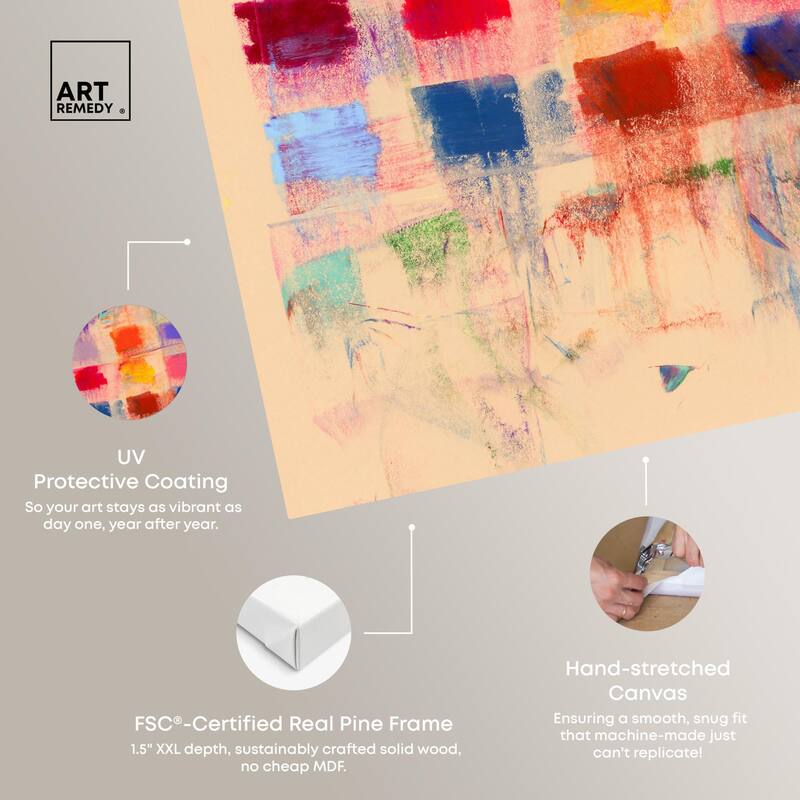 Color Blocks Canvas by Art Remedy, Gallery Wrapped