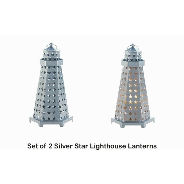Set of 2 Super Star Candle Lighthouses