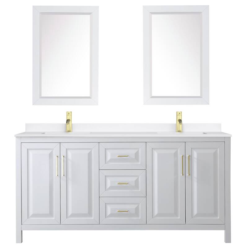Wyndham Collection WCV252572D-QTZ-UNSM24 Daria 72" Free Standing