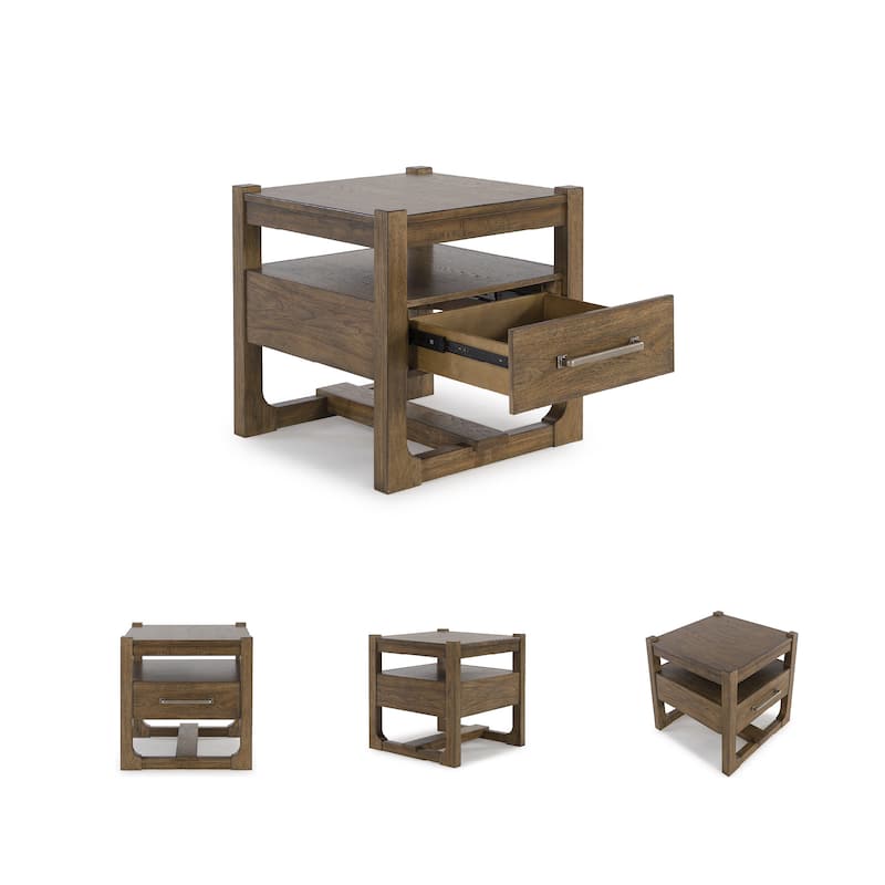 Signature Design by Ashley Cabalynn Light Brown End Table - 24"W x 24"D x 24"H