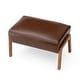 preview thumbnail 20 of 50, Glitzhome 24.5"W Leatherette Accent Stool With Walnut Rubberwood Legs
