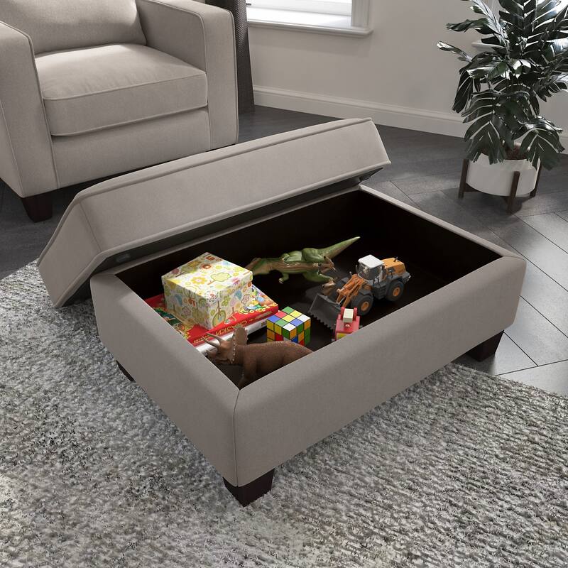 Bush Furniture Stockton Large Upholstered Storage Ottoman