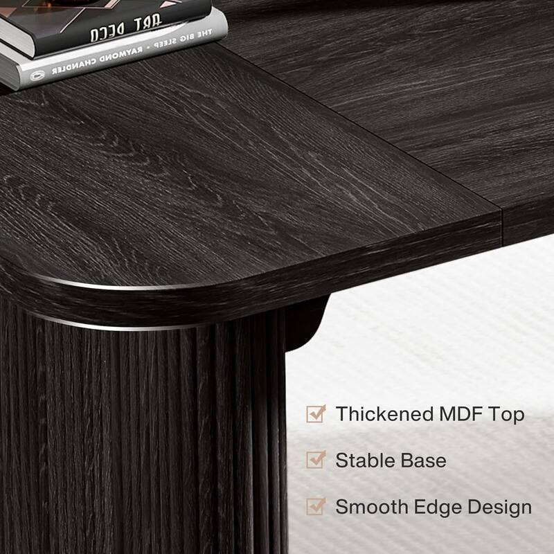 62-Inch Wood Rectangular Executive Desk Large Modern Conference Table for Home Office Boardroom