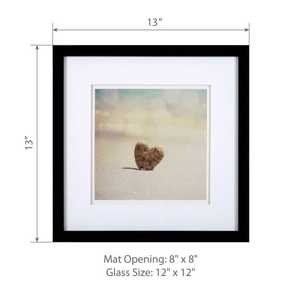 Gallery Perfect 9 Piece Square Photo Frame White Mat Wall Gallery Kit