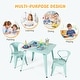 preview thumbnail 16 of 22, Costway Kids Steel 27'' Square Table Children Play Learn Activity