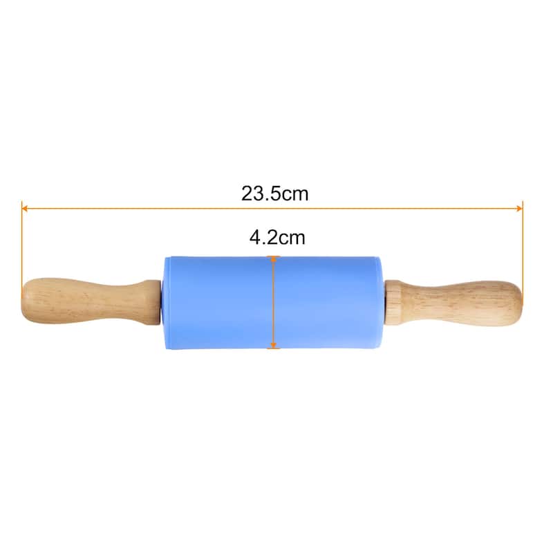 Silicone Rolling Pins for Baking 23.5cm x 4.2cm Blue - Blue