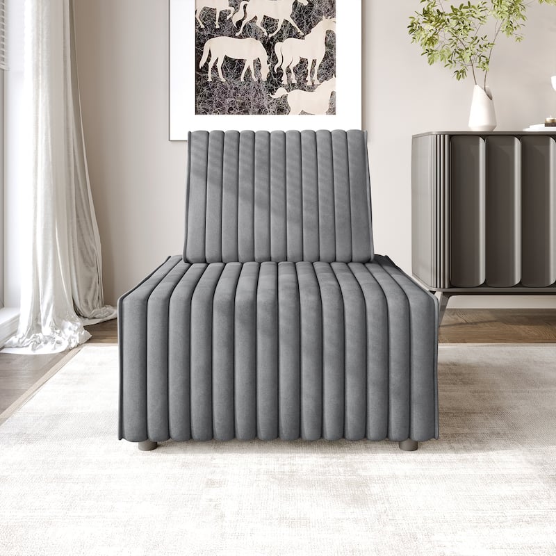 CraftPorch Contemporary Clean-Line Linen Upholstered Chair