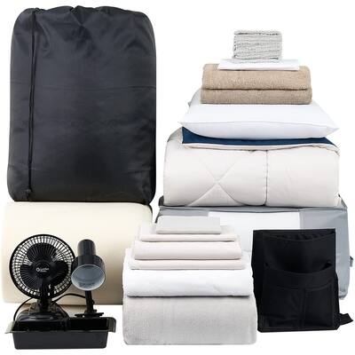 Fully-Loaded - Twin XL Dorm Bedding & Essentials Package