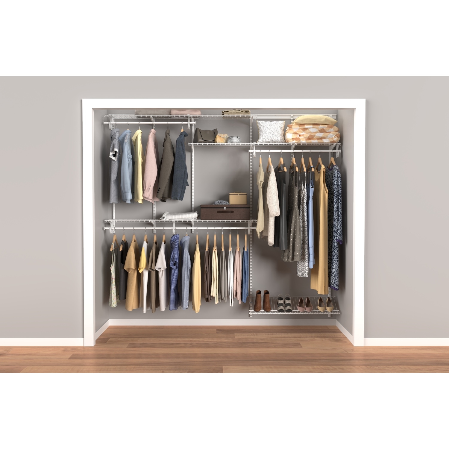 ClosetMaid 60 W - 96 W Wire Closet Organizer Kit & Reviews