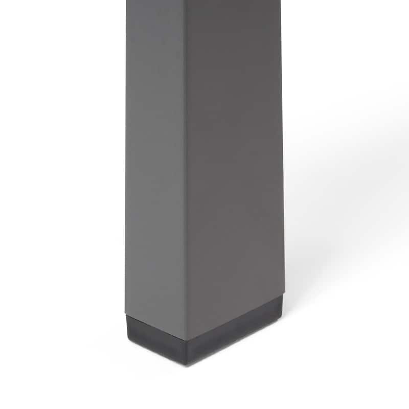 Cape Coral Outdoor Aluminum and Tempered Glass Side Table by Christopher Knight Home