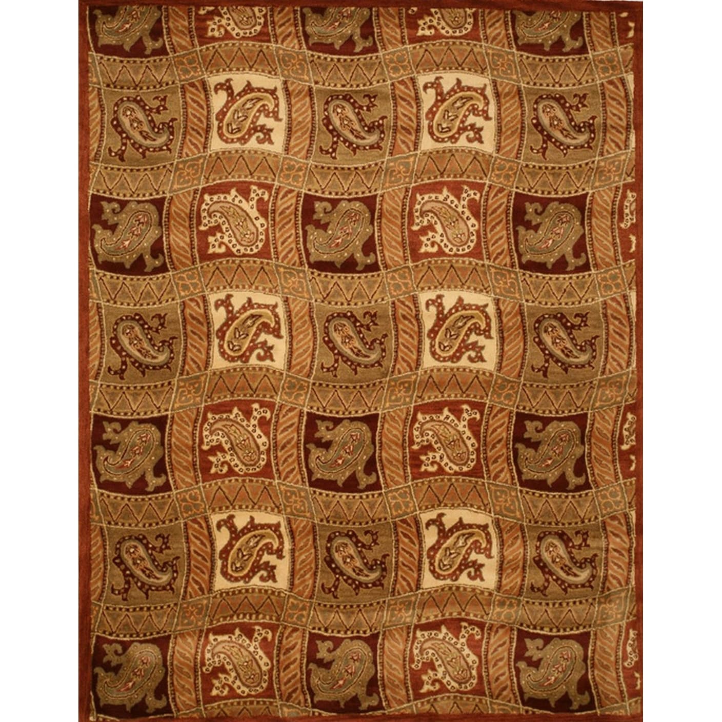 EORC Hand-Tufted Wool Fazel Rug, Red | Luxurious & Stylish Area Rug - 8' x 10"