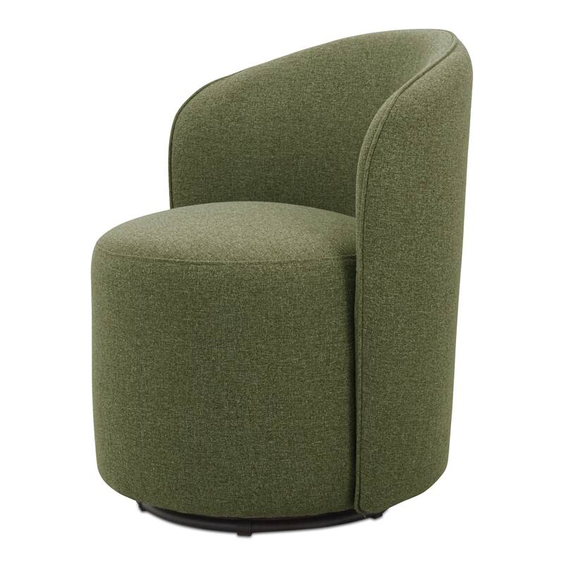 NADAAL STUDIOS Virelith Swivel Dining Chair, Outdoor Safe, Water Resistant, Aluminium Frame, Polypropylene Fabric, Green