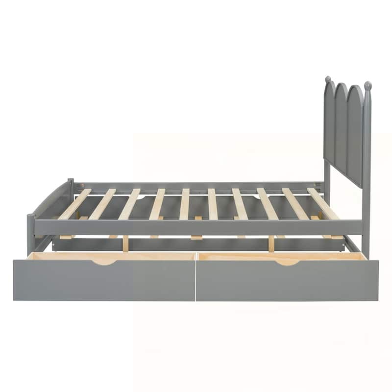 Platform Bed With with 2 Big Drawers