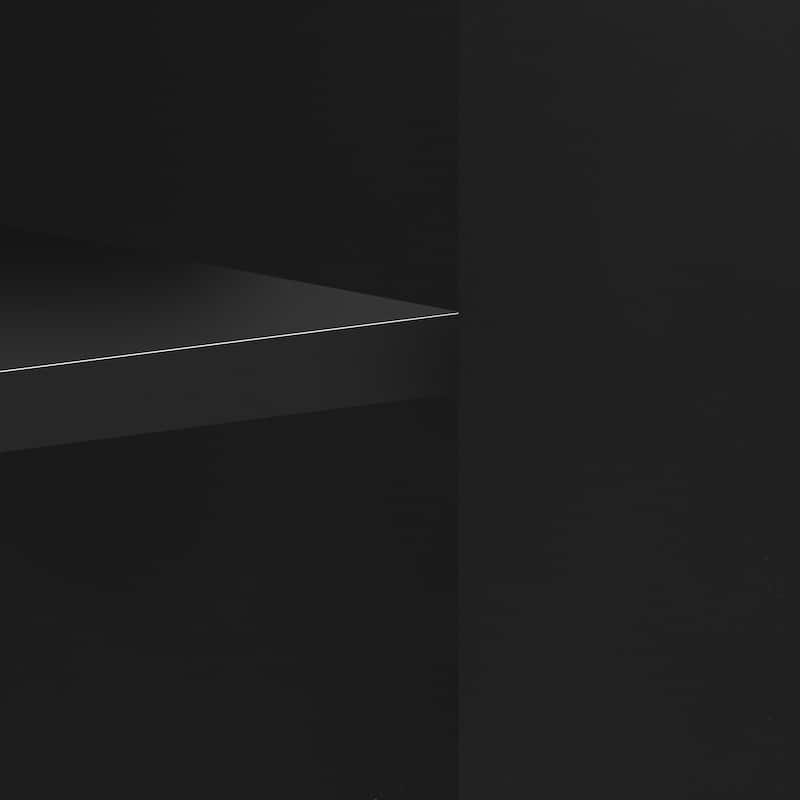 Elegant 3-Door Storage Cabinet with Metal Handles, Vertical Grain Design, Durable MDF Construction for Corridors,Living Rooms