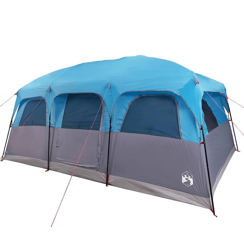 vidaXL Family Tent Cabin 10-Person Green Waterproof - 191.7" x 131.9" x 87.8"/85.8"