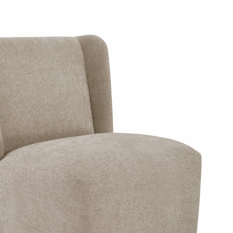 Spruce & Spring Iris Modern Upholstered Fabric Dining Chair with Casters