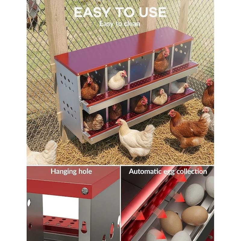 Chicken Nesting Boxes, with 10 Compartment