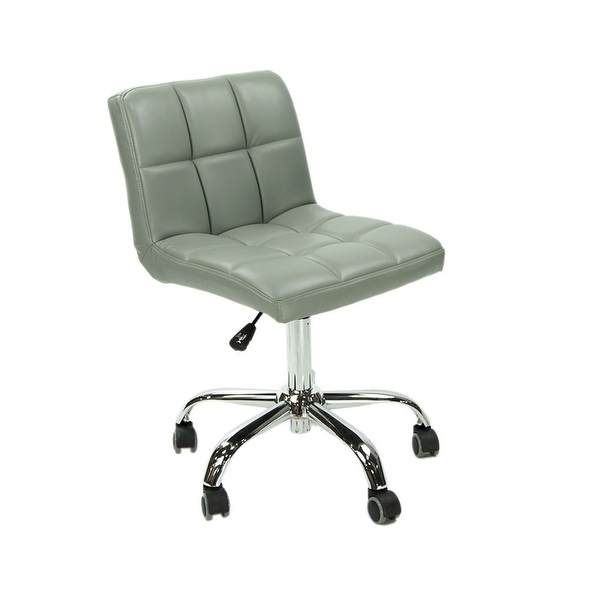 TOTO Home Office Button Tufted Desk Chair Armless Thick Cushion