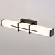 preview thumbnail 10 of 9, Fuller Park 1-Light 22.5 inch Wide Matte Black Bathroom Vanity Lighting Fixture, White Frosted Glass, Dimmable LED Wall Sconce