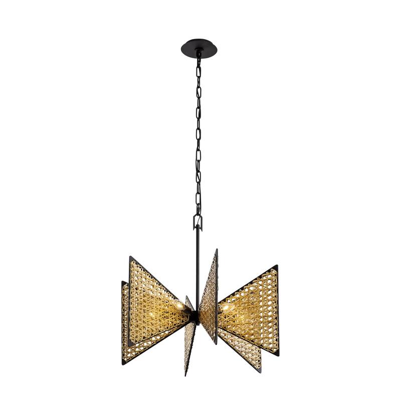 Varaluz Machina Chandelier - Matte Black/Sulihiya - 24"W x 21.75"H